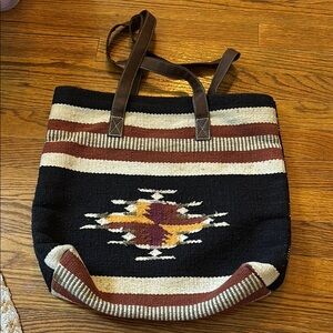 Stylish Black and Brown Tote Bag